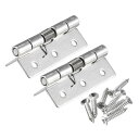 uxcell スプリング式ヒンジ 304ステンレス鋼 セルフクロージングヒンジ キャビネット用 60x24 mm 2個