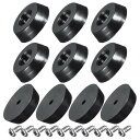 uxcell 丸いゴム製バンパーフィート ステンレス鋼のネジとワッシャー 家具 電子機器 滑り止め用 18 mm Wx5 mm H 10個