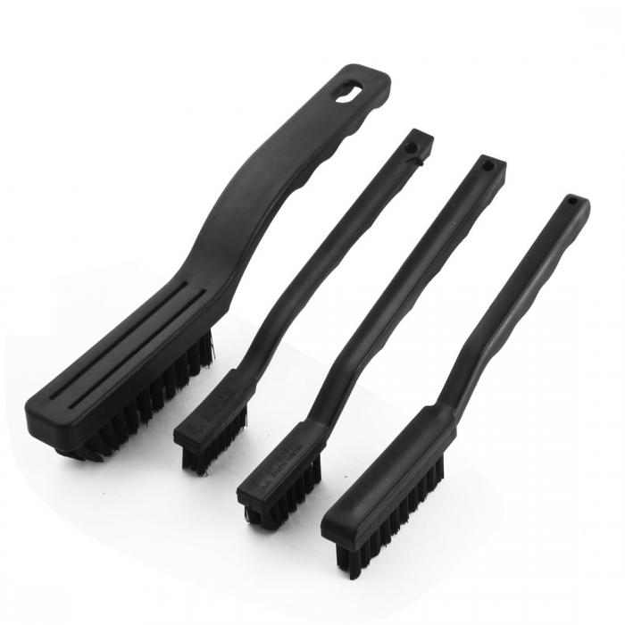 uxcell 抗静的ブラシ 静電防止ブラシ ESD静電気防止 ブラシキット ブラック 歯ブラシ型 導電性 接地 4..