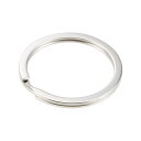 uxcell スプリットキーリング オープンフラットジャンプコネクター ストラップ ジッパー ハンドバッグ用 ニッケルメッキ鉄 35 mm 10個