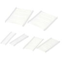 uxcell 標準タグ付けファスナー プラスチック レギュラー 衣服 タグラベル タグ付け クリア 3サイズ 1セット入り
