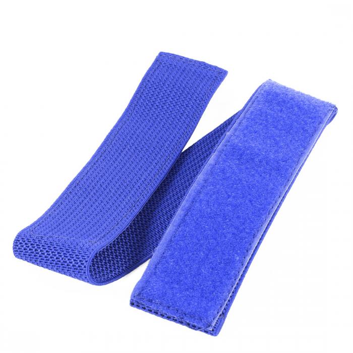 uxcell 3脚レースネクタイ ブルー 弾性ファブリックブルー 取り外しクロージャテクスチャ アウトドアスポーツ ゴムバンド