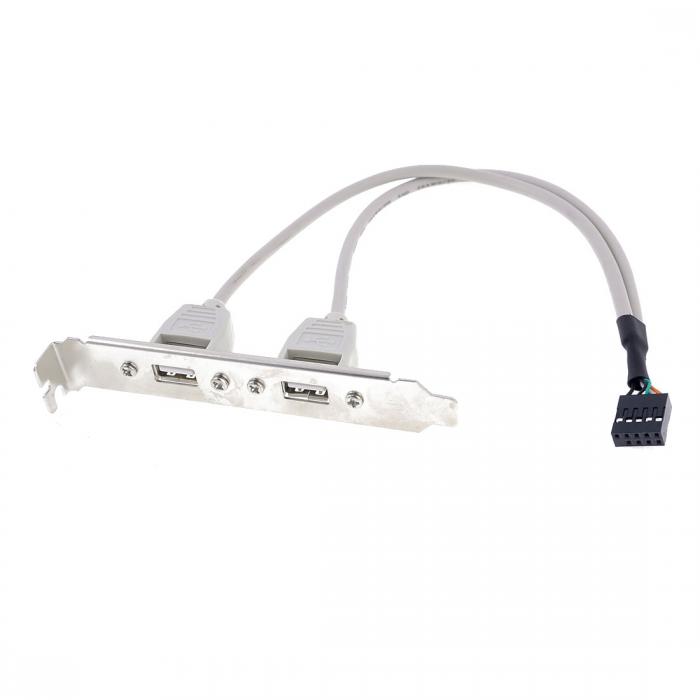 uxcell USBコネクタパネル デスクトップPCブラケット USB拡張ケーブル プラスチック 29cm