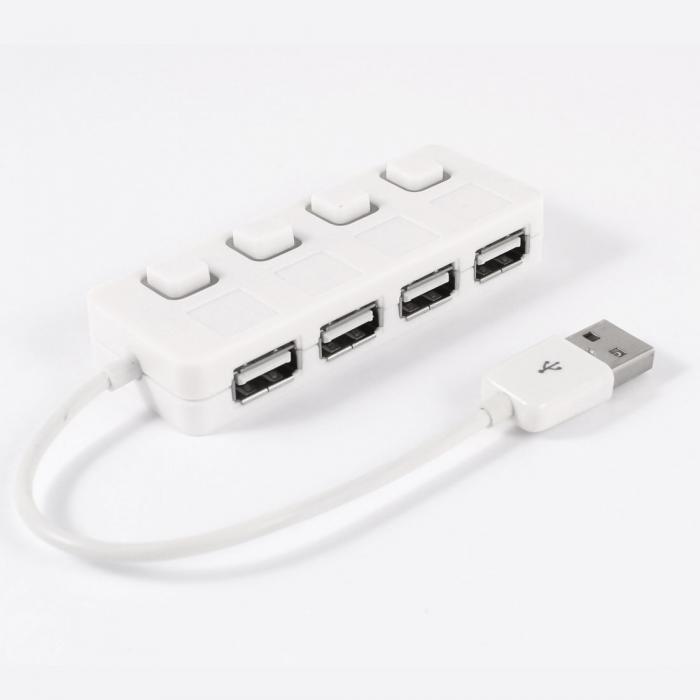 uxcell USBϥ USB 2.0 ץ PC 480Mbps 4ݡ LED ۥ磻