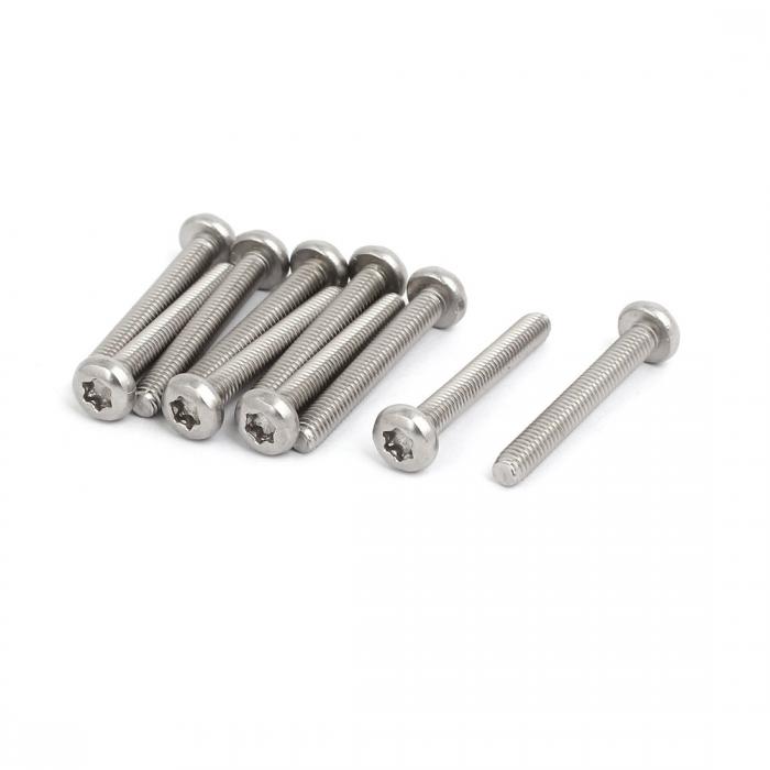 uxcell ナベ頭トルクスネジ M4x30mm 304ステンレススチール マシンネジ 機械 ボルト T20 ドライブ 10個入り