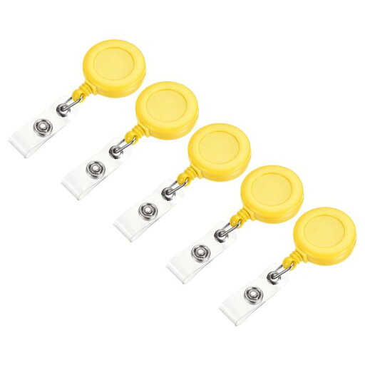 uxcell バッジホルダーリール リトラクタブル ラウンド メタルクリップ付き クリアPVCストラップ付き IDカード用 イエロー 10個 uxcell バッジホルダーリール リトラクタブル ラウンド メタルクリップ付き クリアPVCストラップ付き IDカード用 イエロー 10個