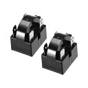 uxcell スターターリレー 冷蔵庫スターターリレー 15 Ohm 4 ピン ブラック 2個入り
