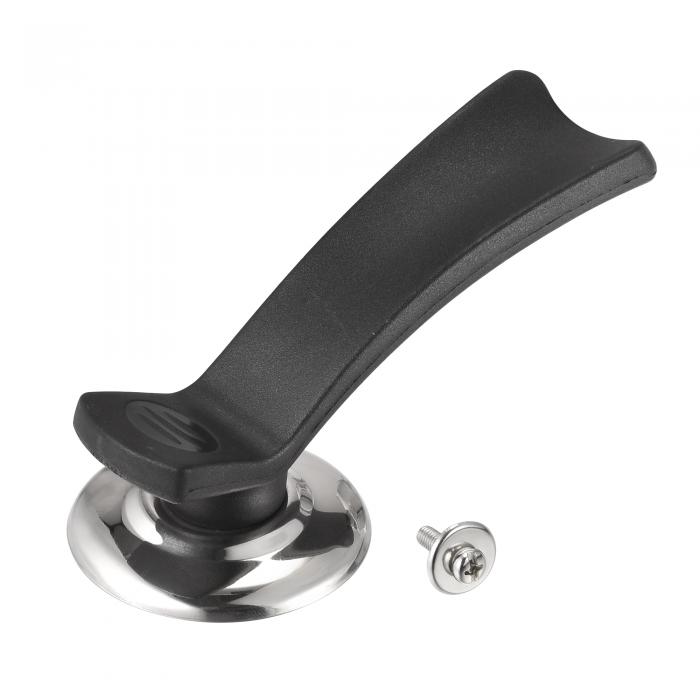 uxcell 鍋蓋カバーノブ PF製 シルバータイルスムースリッドハンドル 交換用調理器具ポット蓋ハンドル ..