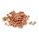 uxcell 銅ソリッドリベット 3 mm x 8mm 円形ヘッド ゴールドトーン 60個入り(4)
