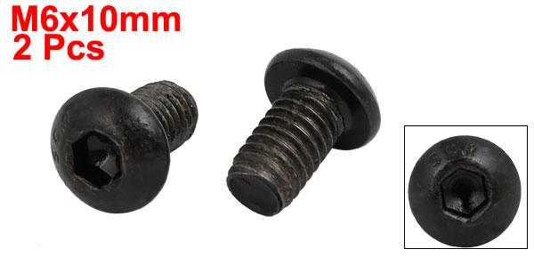 uxcell 左手系ボルト ロックネジ グレード10.9 M6x10mm ドリルチャック用 2枚入り