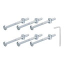 uxcell 10個セット 六角ソケットヘッドボルトバケットナット M6 x 90mm ソケット家具ベッドボルトバケットナット チェア用 シルバー