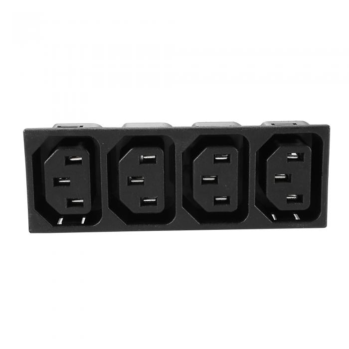 uxcell IEC C14å AC 250V 15A / 10A C14 3ԥ 4ȥå IECåȥץ饰 ȥ졼...