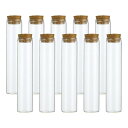 PATIKIL 25ml 試験管 25個セット 3.15x0.87" ガラス製クリアフラットボトム試験管コンテナ コルクストッパー付き ビーズパーティーあめバスソルト収納科学実験植物増殖用