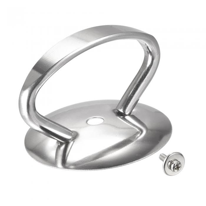 uxcell 鍋蓋カバーノブ PF製 シルバータイルスムースリッドハンドル 交換用調理器具ポット蓋ハンドル ..