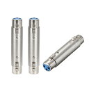 uxcell XLR 3極メス - メスアダプタ マイクケーブルアダプタ ジェンダーチェンジャーカプラ 亜鉛合金 3個入り
