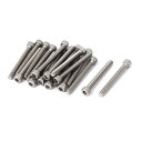 uxcell 六角穴付きボルト 六角ソケットキャップスキュー 304ステンレス鋼 4# x 2.54 20個入り