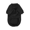 uxcell ペット冬用スウェット 犬の服 ウォームコート 保温 コットンブレンド フリース裏地 ブラック XL