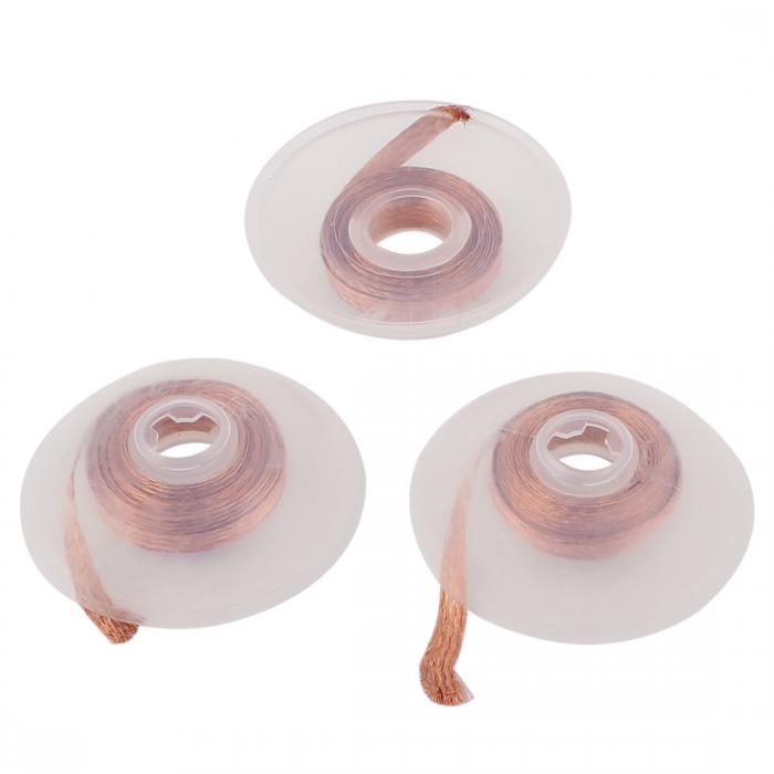 uxcell はんだ付けの芯 プラスチック製コッパートーン はんだリムーバー CP-3515 3.5mm 三個入り