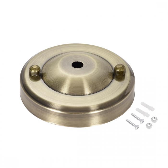 uxcell ランプ天井板 些細な取り付け部分 鉄製 ブラックゴールド ペンダントライト用 ヴィンテージシー..