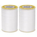 uxcell 2pcs 縫製用糸 シーリング糸 328ヤード 300m ワックス加工ポリエステル糸 耐摩耗性 伸縮性防止 刺繍糸 コード ストリング 綿糸 キル...