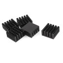 uxcell ヒートシンク ラジエーター アルミ合金製 ブラック 20mm x 20mm x10mm 5個セット