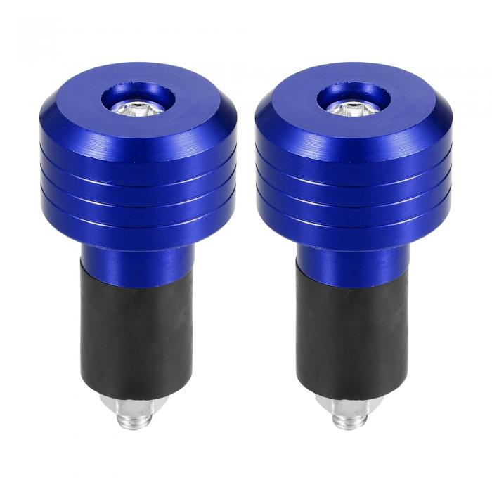 TUCKBOLD オートバイハンドルバーエンドプラグ アルミ合金製 7/8インチ 22mm 30mm OD ファッショナブル フロントハンドルバーグリップキャップギアバランスプラグ ブルー 2個セット