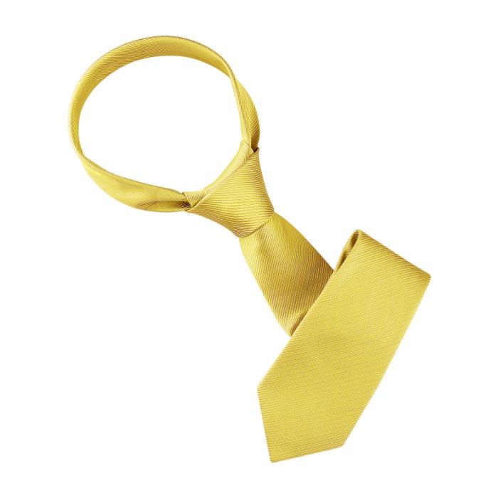 Allegra K 男性用 フォーマルネクタイ 145cm無地ナローストライプネクタイ 卒業スーツネクタイ イエロー One Size