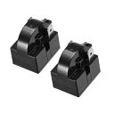 uxcell スターターリレー 冷蔵庫スターターリレー 33 Ohm 2 ピン ブラック 2個入り