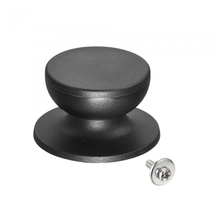 uxcell 鍋蓋カバーノブ PF製 シルバータイルスムースリッドハンドル 耐熱パン蓋ノブポットカバーグリッ..