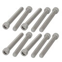uxcell 六角穴付きボルトセット 六角穴付きボルト キャップねじ 6.3mm-20 x 50.8mm 304ステンレス鋼 10枚入り(4)