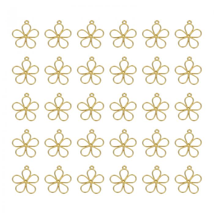 PATIKIL 宝石メイキング装飾 50個 合金フラワーペンダントアクセサリー ネックレス ブレスレット イヤリング作りやクラフトにDIY用