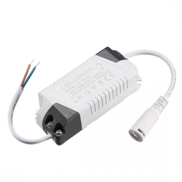 uxcell 定電流ドライバ 12-18W 定電流300mA AC 85-265V 出力36-65V DCコネクタ