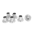 uxcell ロッドフランジ 19mm クローゼット 服 シャワー ホルダー ブラケット サポート シルバートーン 6個入り