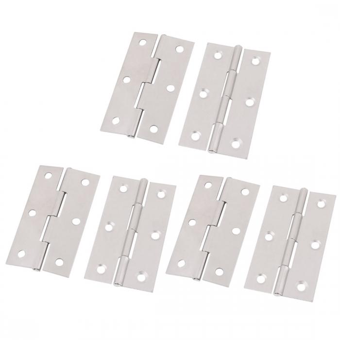 uxcell ドアヒンジ 蝶番 6パックの 304 ステンレススチール製 ドアヒンジ 5.1cmの長さ クローゼット キ..