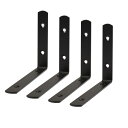 uxcell アングルブラケット アングル ブラケット ステンレス鋼 ブラック ジョイント ブレース ファスナー L形 右 アングル ブラケット コーナー プロ...