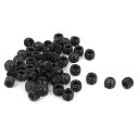 uxcell グラブスクリュー キャップポイント 六角ソケットセット 合金鋼 タオルラック ドアノブ用 ブラック 8#x3 mm 50個