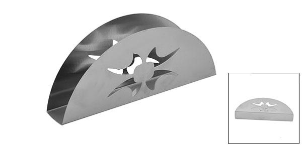 uxcell ティッシュケース ティシューボックス ホテル レストラン 口拭き 紙 ホルダー箱 ケース メタル 透かしデザイン シルバートーン