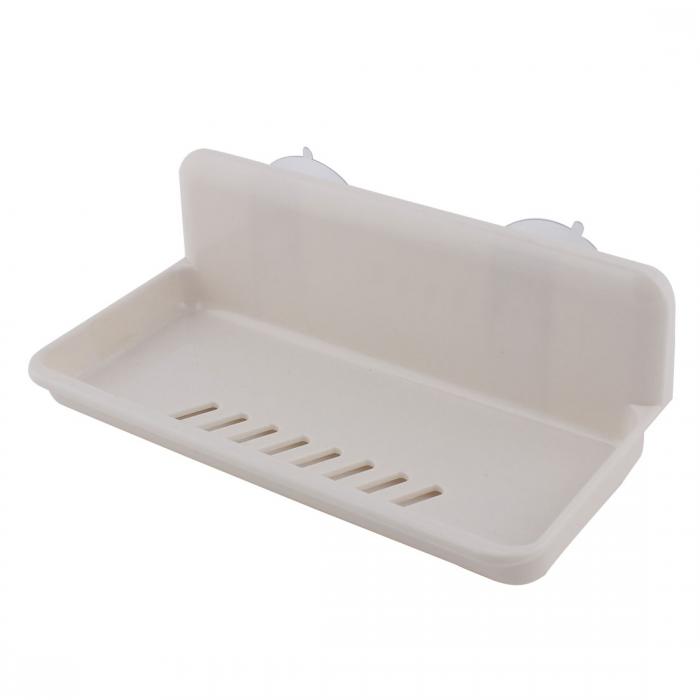 uxcell 石鹸ホルダー ソープディッシュ 石鹸ケース 家庭用品 お手洗い キッチン 壁ハンガー 吸着コップ ストレージ棚 プラスチック 透明 ホワイト