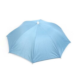 uxcell 釣り傘 傘帽子 釣り用 ヘッドバンド 傘の帽子 プラスチック製ブルー 折り畳みデザイン 身に着けやすい 65cm径