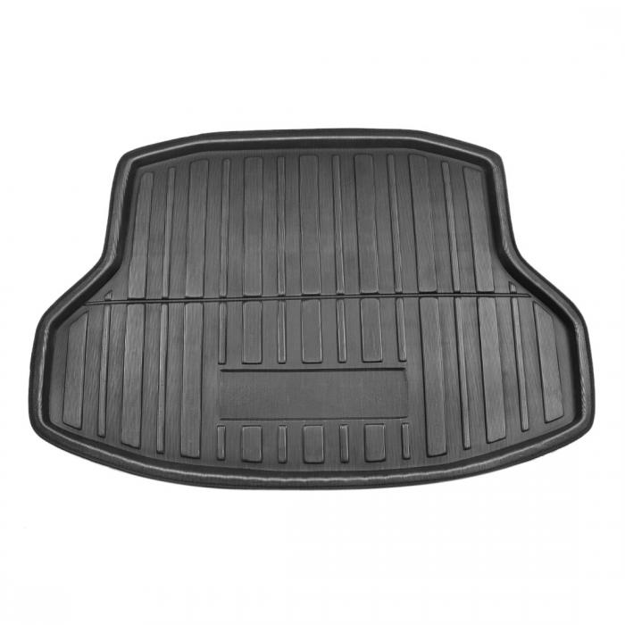 uxcell カーゴマット ラゲッジマット 車用 カーマット 取り付け簡単 ブラック リアトランクブーツライナー フロアトレイ ホンダシビック2017-2018用