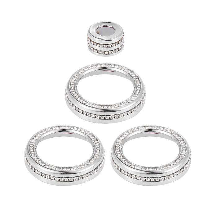 X AUTOHAUX カーブリンブリンACエアコンボリュームチューンノブトリムセット Dodgeに対応 Challenger Charger Durango Journeyに対応 Chryslerに対応 200 300 300sに対応 Jeepに対応 Grand Cherokeeに対応