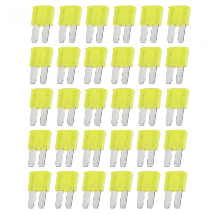 X AUTOHAUX 30個のブレードスタイルヒューズ 20A ブレードスタイルヒューズ 自動車、ボート、トラック、SUV、RV、オートバイ用の交換用ヒューズ