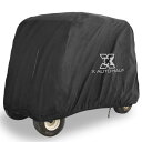 X AUTOHAUX ゴルフカート保護カバー 防水屋外太陽雨耐性 285x122x168 cm ブラック