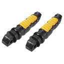 Motoforti オートバイのフットペグ バイクフットレストペダル フットペグ ユニバーサル ゴールドトーン アルミニウム合金 1ペア入り
