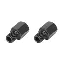 uxcell オートバイバックミラーアダプターボルトねじ 10 mm LH~8 mm LH ブラック 2個