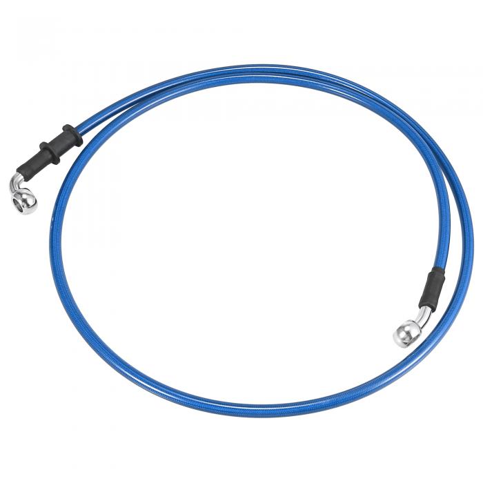 Motoforti オートバイのブレーキクラッチオイルホース ラインパイプ 油圧強化 ステンレス鋼編組 ユニバーサル 130 cm ブルー