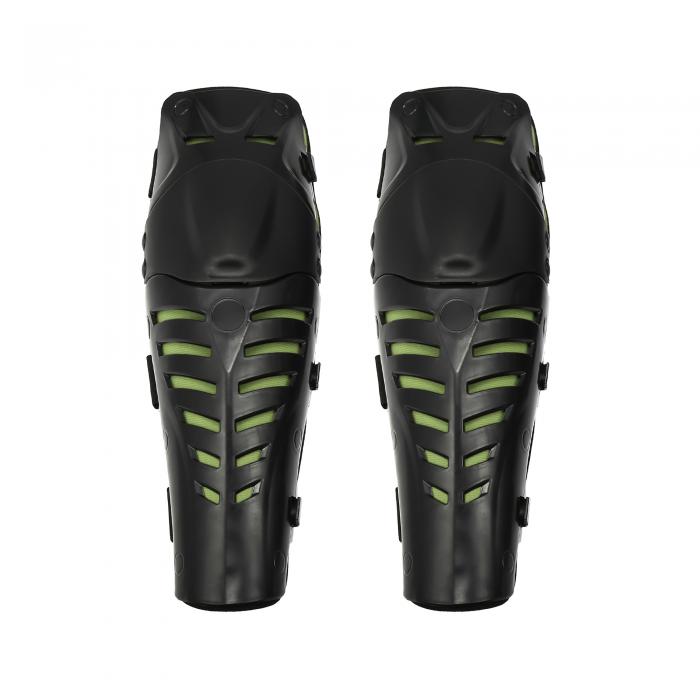 Motoforti オートバイの膝肘パッド オートバイの膝ガード 調節可能なストラップ付き 大人用 膝の保護 グリーン 2個