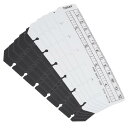 PATIKIL 13.4cm x 3.5cm ブックマーク定規 20個 スナップイン定規 ページマーカー ブックマーク測定ツール A7サイズ 6穴 バインダーノ...