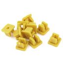uxcell リベット ファスナー プラスチック バンパープッシュクリップカー9x8mm穴10個入り イエロー