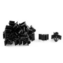 uxcell プッシュリベット プラスチックリベット ブラック プラスチック 22個入れ